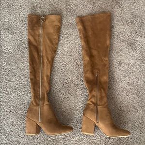 Over the knee heeled boots